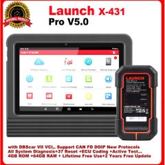 2024 New - LAUNCH X431 PRO V 5.0 Car Diagnostic Tools Auto OBD2 Scanner Full System ECU Coding Active Test Free Shipping